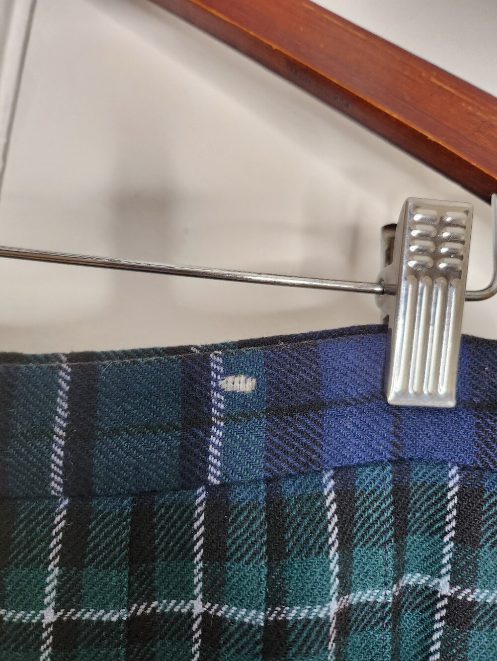 Vintage Pendleton Skirt Womens Blue Green Plaid Pleated - Picture 3 of 7